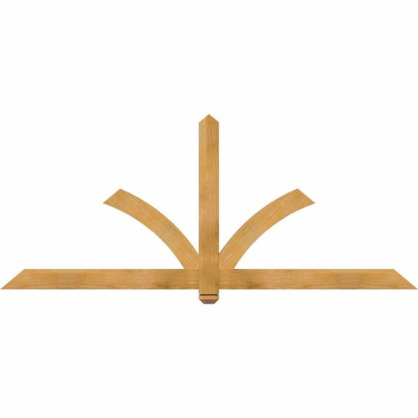 Ekena Millwork Redmond Rough Sawn Timber Gable Bracket, Western Red Cedar, 84"W x 35"H x 2"D x 4"F, 10/12 Pitch GBW084X35X0204RED00RWR - main